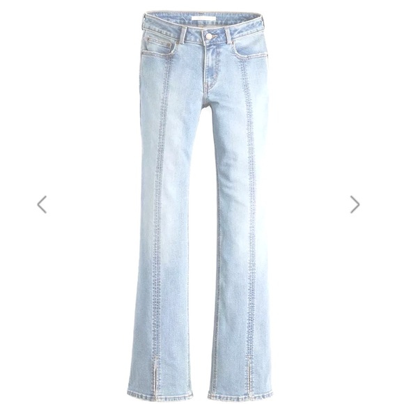 LEVI'S Superlow Bootcut Jeans Y2K, Seam Detailing, Medium Blue Wash, Women's 29 - Picture 7 of 8